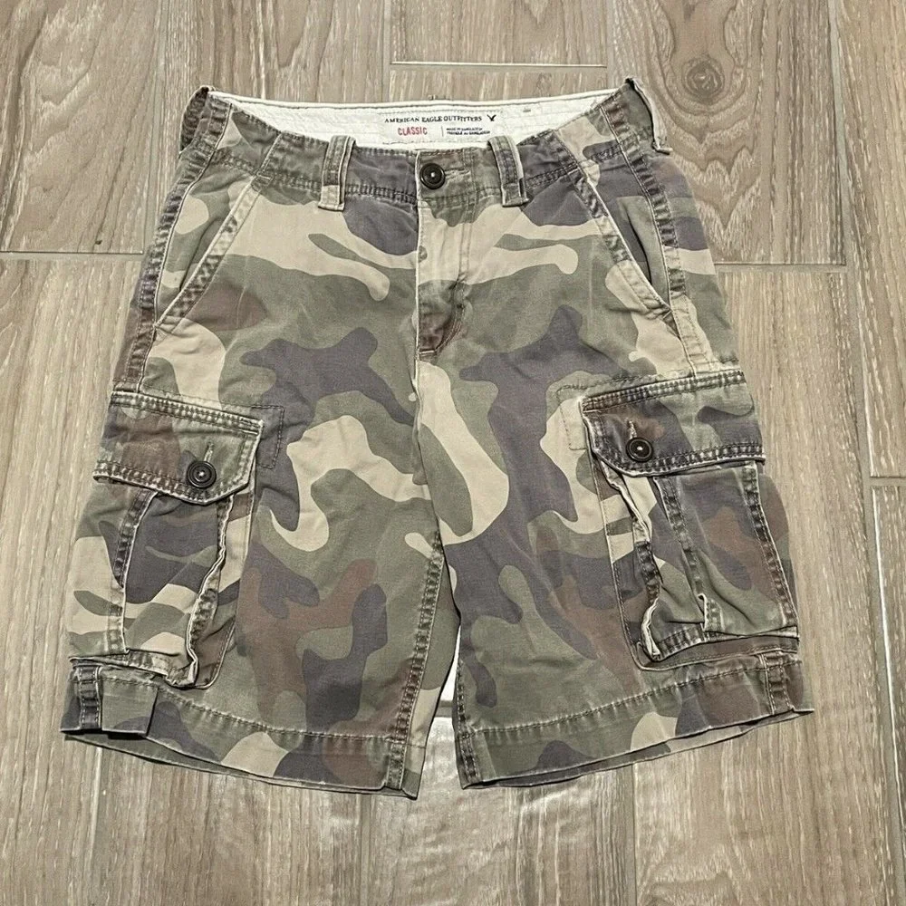 AMERICAN EAGLE ~ Boy's 26 W ~ Camo Camoflage Cargo Shorts